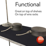 Resilia - Utility Runner- 24 inch Wide Black Plastic- Embossed Wide Rib Pattern - Tool Box Liner, Garage Drawer & Shelf Organization, Workbench RESILIA