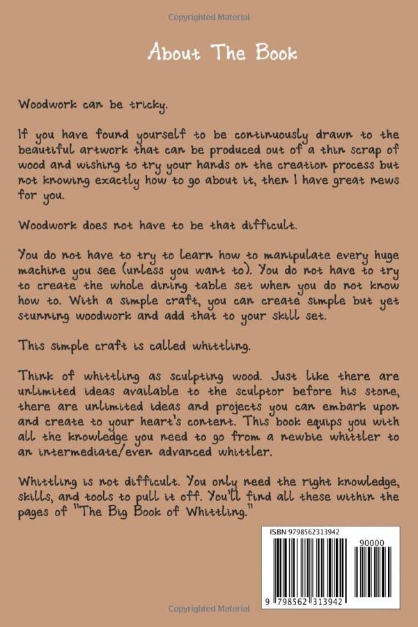 Whittling for Beginners: 20 Easy and Fun Whittling Project Ideas and Design Patterns You Can Carve from Wood With Step by Step Wood Carving WoodArtSupply