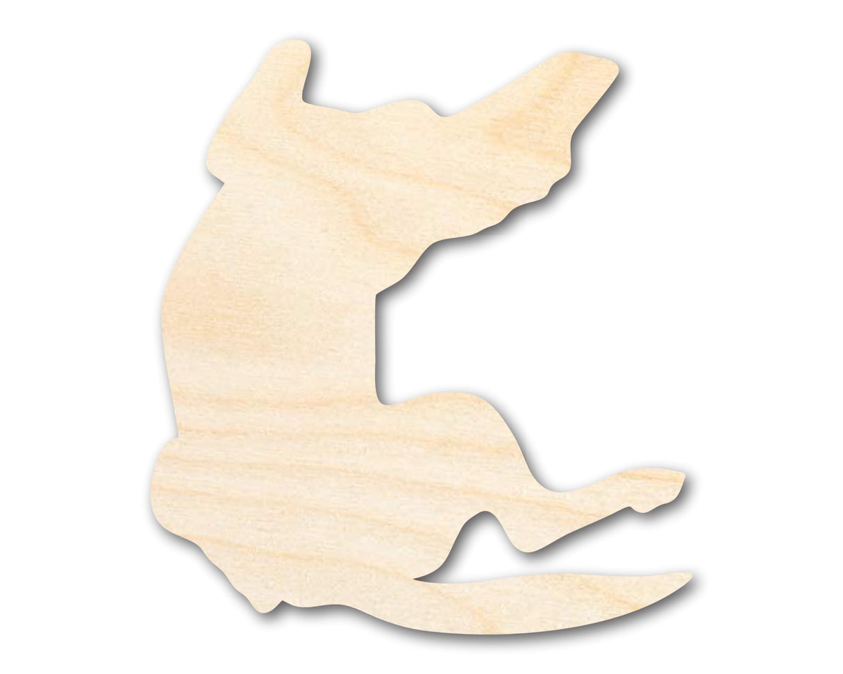 Unfinished Wood Belly Rubs Dog Silhouette | DIY Dog Craft Cutout | up to 36" DIY 12" / 1/8" 24 Hour Crafts