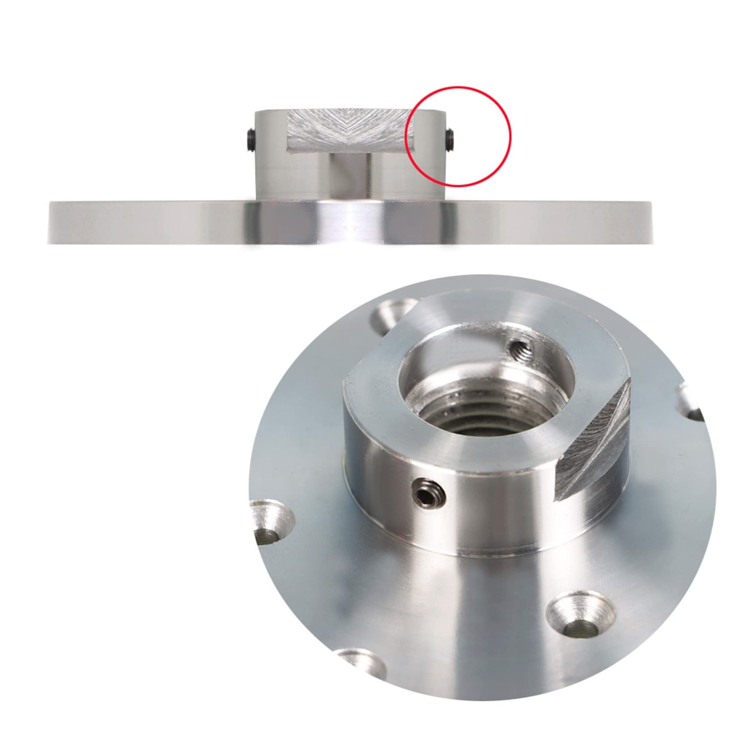 kimllier 6-Inch Steel Lathe Faceplate Wood Lathe Face Plate Fit for 1-1/4-Inch x RH 8Tpi Spindle with Locking Set Screw to Lock on Spindle kimllier