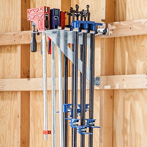 Rockler HD Pipe Clamp Rack – Rack Helps to Store Heavy Duty Clamps – 12 Gauge Galvanized Steel Pipe Clamps – Store Full Rack of Clamps up to 60” Long WoodArtSupply