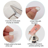 1Set Acrylic Nail Stand with 42pcs Reusable Putty Metal Nail Holder for Painting Nail Display Stand Nail Hand Practice Nail Tip Stand Magnetic Nail ZOQINI