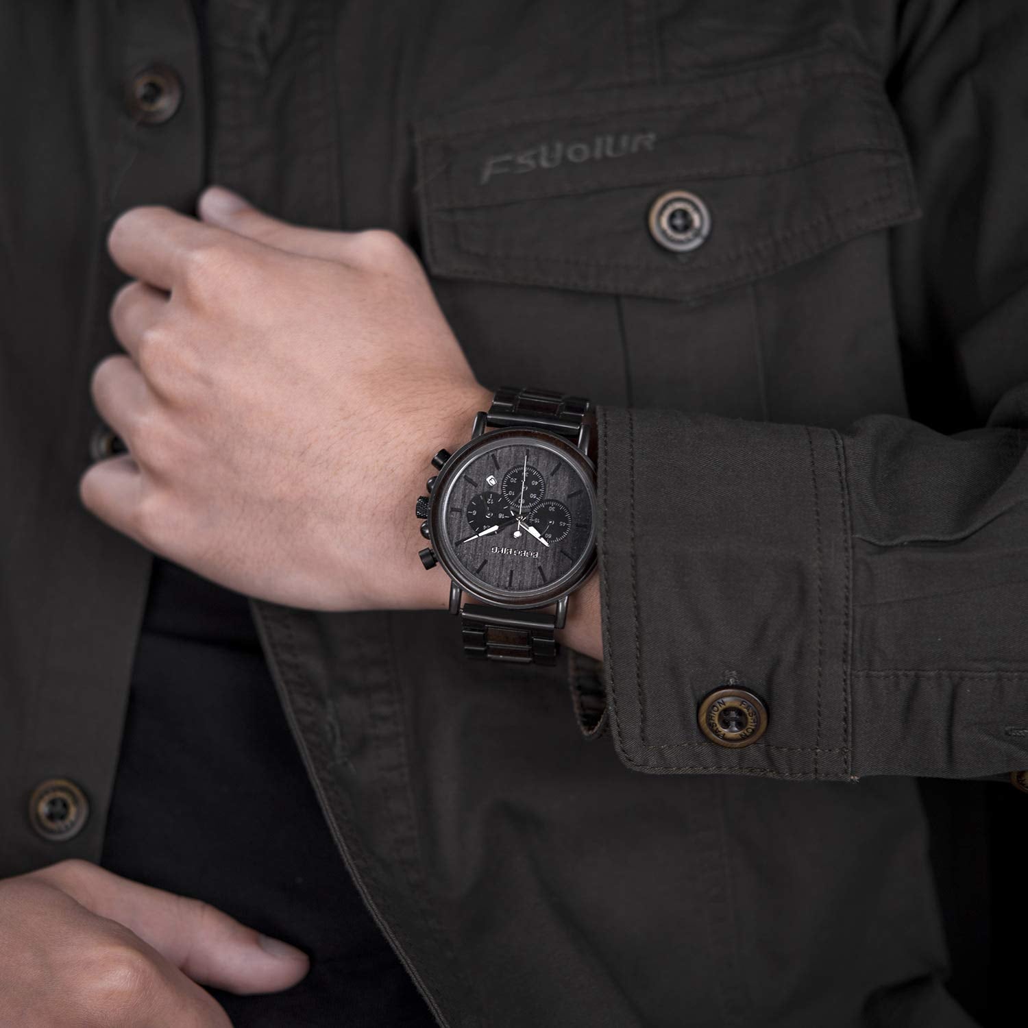 2win Personalized Wooden Watch Engraved Wood Engrave Groomsmen Gift My Man Wedding Anniversary for Men Personalized Watch 2win