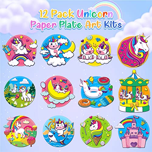 16 Pack Arts and Crafts for Kids, Toddler Crafts Animal Paper Plate Art Kit  Gift