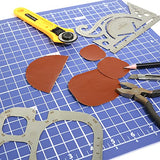 UPTTHOW Leather Tools French Curve Protractor Triangles Andcircle Gauge All-in-one Combine Tool Multifunctional Stainless Steel Ruler for UPTTHOW