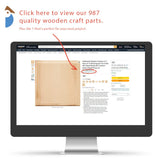 Unfinished Wooden Coasters 4.7", Pack of 4 Wood Squares for Crafts Mini Wood Blanks DIY Coasters Square Wood Pieces, by Woodpeckers Woodpeckers