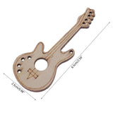 BUZHI 10pcs Guitar Shaped Wooden Embellishments,Wooden Cutouts Wood Ornament Natural Wood Pieces for Wedding, Christmas, Home Decoration BUZHI