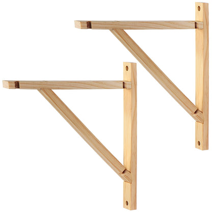 XIDING Premium Natural Wood Bracket, Solid New Zealand Pine Wall Mount Wood Triangle Sconce Bracket, for Hanging Light, Shelf Supports Project - WoodArtSupply