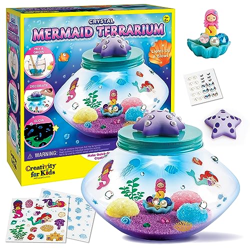 Creativity for Kids Crystal Mermaid Terrarium Kit - STEM Projects for Kids Ages 6-8+, Arts and Crafts for Girls and Boys Creativity for Kids