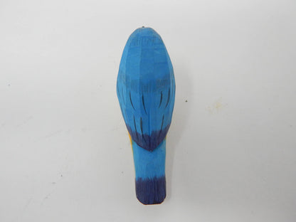 Selsela Eastern Bluebird Wood Ornament Bird Hanging Figurine Handmade Carved Decoration - WoodArtSupply