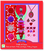 Djeco Jewelry Making Kit, Beads and Hearts DJECO