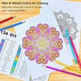 Shuttle Art Colored Pencils Bundle, Set of 136 Colors Colored Pencils + 260 Sheets Artist Sketch Books Shuttle Art