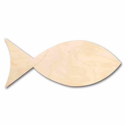 Unfinished Wood Fish Shape Silhouette - Craft- up to 24" DIY 5" / 1/2"
