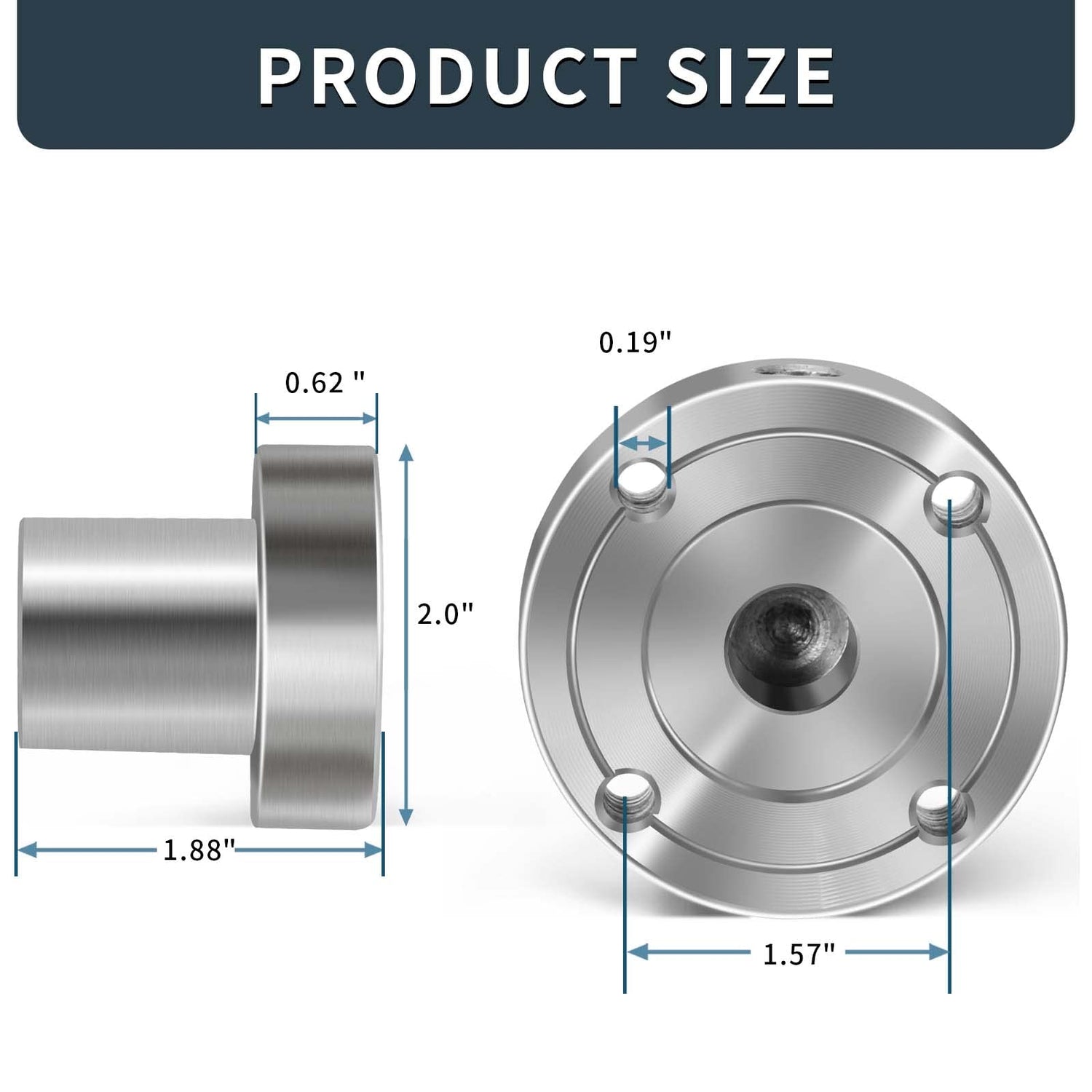 HAowosi 2" Steel Wood Lathe Faceplate,Faceplate for Wood Lathe,Lathe Face Plate Fit for 1" x 8TPI Spindle with Screwchuck HAowosi