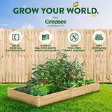 Greenes Fence Original Cedar Raised Garden Bed, 4' x 8' x 10.5" - Made in USA with North American Cedar Greenes Fence