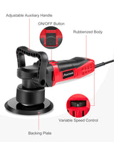 AVID POWER Buffer Polisher, 6-inch Dual Action/DA Polisher for Car Detailing, Random Orbital Car Buffer Polisher Waxer Kit with Variable Speed & 3 AVID POWER