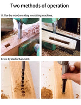 WSOOX Square Hole Drill Bits for Wood, Woodworking Hole Saw Mortising Chisel Drill Bits (Size: 1/4 inch, 5/16 inch, 3/8 inch, 1/2 inch) WSXTOOL