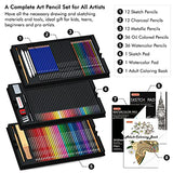 Shuttle Art Professional Drawing Kit, 123 Pieces of Drawing Pencils Set Includes Colouring Pencils, Watercolor, Charcoal, Graphite and Sketch, Ideal Shuttle Art