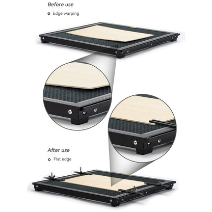 ATOMSTACK F2 Laser Honeycomb Working Table, Enlarged Honeycomb Laser Bed Panel with Fixture for CO2 and Diode Laser Engraver Cutter, - WoodArtSupply