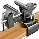 Updated 2-In-1 Bench Vise or Table Vise 4.5 Inch, Clamp Vice for Workbench Constructed with Cast Steel, Heavy Duty Workbench Vise Swivel for Gottinfurt