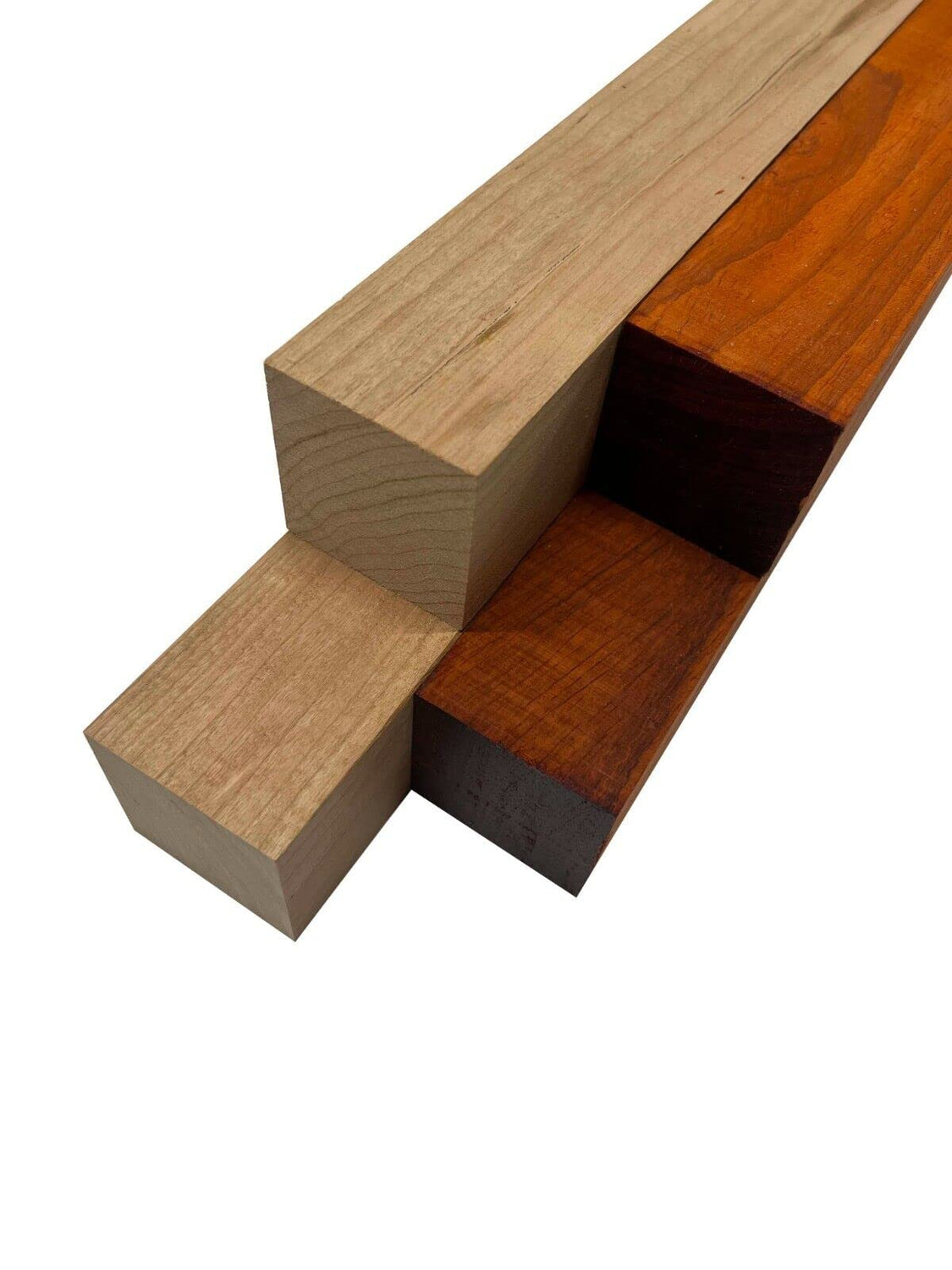 Pack of 4, Cherry, Padauk Turning Wood Blanks 2" X 2" X 30" Suitable Wood Pieces for Wood Crafts and Projects Generic