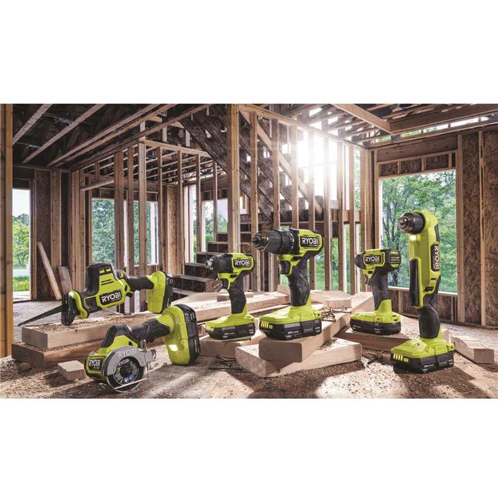 Ryobi ONE+ HP 18V Brushless Cordless Compact 1/2 in. Drill and Impact Driver Kit with (2) 1.5 Ah Batteries, Charger and Bag RYOBI