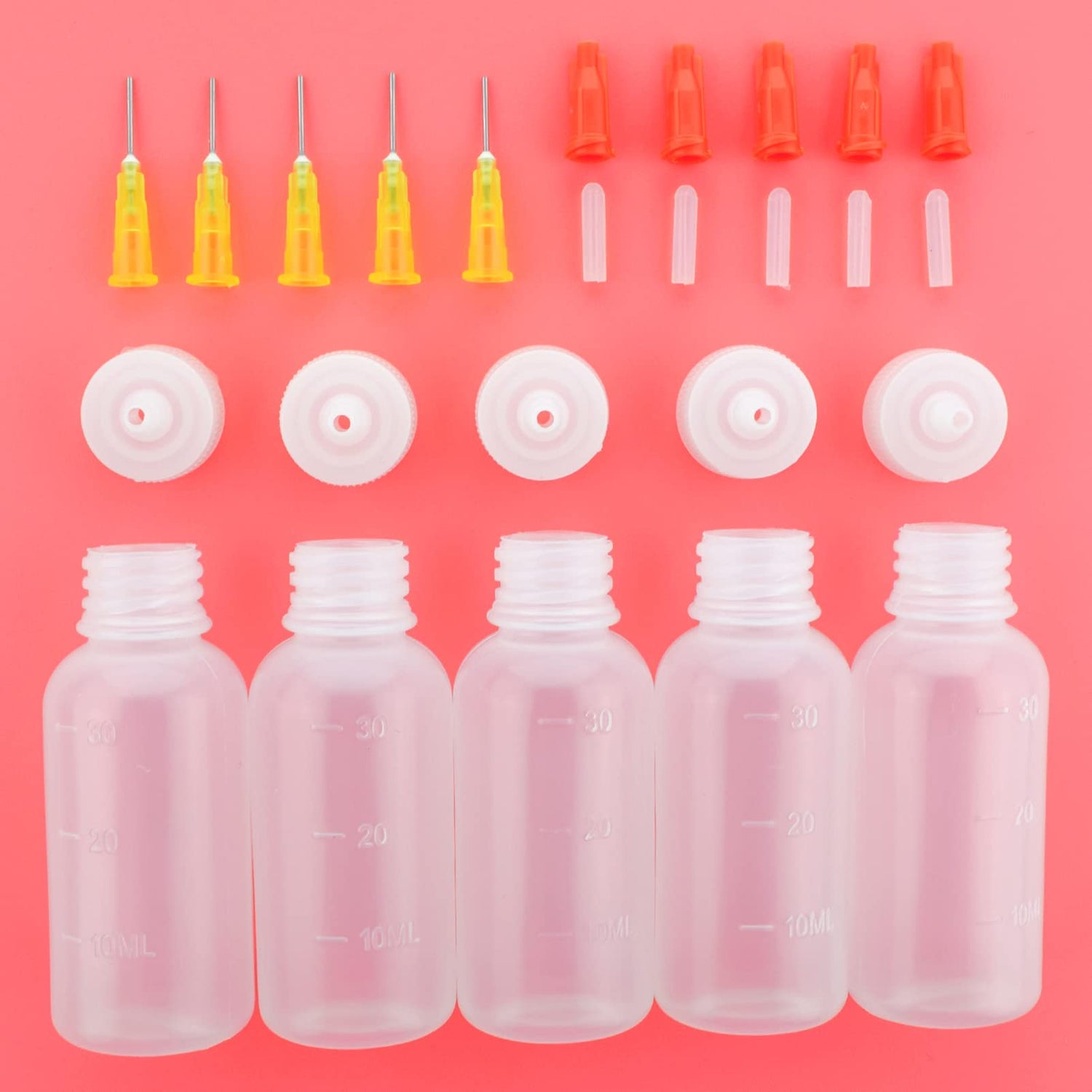 FJNATINH 30cc Needle Glue Squeeze Bottle, Precision Tip Applicator, 5 Pack FJNATINH