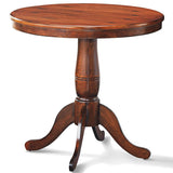 Giantex Table 32" D X 30" H Wooden Round Pub Pedestal Side Table, Adjustable Foot Pads, Spacious Table Top, Multi-Purpose End Table for Bar, Kitchen, Giantex