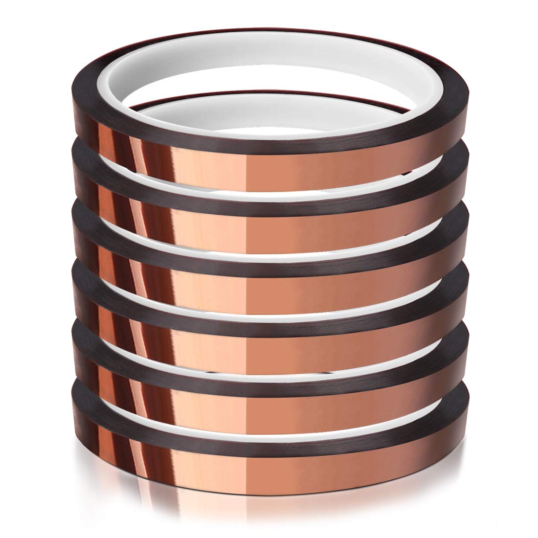 MEBMIK Heat Tape for Sublimation Transfer, Heat Resistant, Adhesive Transfer Tape, Thermal, No Residue, 6 Rolls 10mm x33m(108ft) MEBMIK