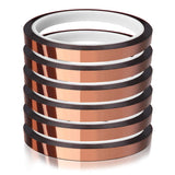 MEBMIK Heat Tape for Sublimation Transfer, Heat Resistant, Adhesive Transfer Tape, Thermal, No Residue, 6 Rolls 10mm x33m(108ft) MEBMIK