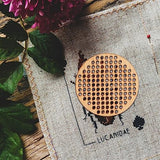 Amosfun 20pcs Wooden Hanging Circle Wooden Cross Stitch Plate Mini Embroidery Template for DIY Crafts Wedding Christmas Hanging Decor Amosfun