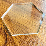Coaster Template, Clear Acrylic Template, Woodworking Router Template (Hexagon) Phocaea