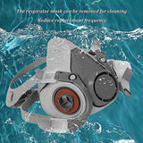 Respirator Mask, Half Face Cover Gas Mask with Safety Glasses Reusable Professional Breathing Protection, for Painting, Organic Vapor, Welding, RZHSMDM