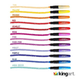 KINGART 580-24 GEL STICK Set, Artist Pigment Crayons, 24 Unique Colors, Water Soluble, Creamy, and Odorless, Use on Paper, Wood, Canvas and more KINGART