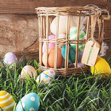 2-1/2 inch Wooden Hen Eggs | Easter Egg Hunt & Decorations | Ready to Craft Unfinished Wood Eggs | Flat Bottom -by CraftpartsDirect.com | Bag of 6 Craftparts Direct