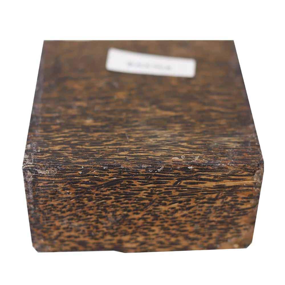 Exotic Black Palm Wood Bowl Blank for Wood Turning, Measuring 6 x 6 x 2 Inches Exotic Wood Zone