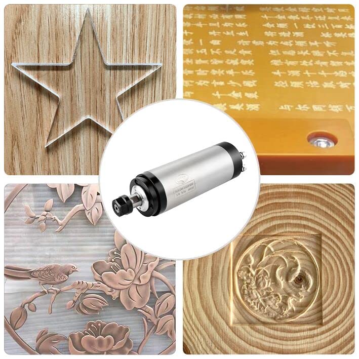 CNC Spindle Motor Kits, 110V 2.2KW 80mm Water Cooled Spindle Motor CNC motor +110V 2.2KW VFD+Clamp Mount +Water Pump+ Water pipe+ER20 Collet set + Zhong Hua Jiang