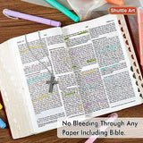 Shuttle Art Bible Highlighters and Pens No Bleed, 12 Pastel Colors Gel Highlighters No Bleed Through, Bible Journaling Supplies, Great for Journaling Shuttle Art
