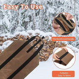 Joroamp Waxed Firewood Carrier with Handles, Canvas Log Carrier Tote Bag, Durable Fireplace Wood Stove Accessories, Perfect for Carrying Wood at Joroamp