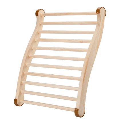 Sauna Backrest Wiiyita Sauna Accessories Wooden Slip-Resistant Non-Toxic Comfortable S-Shape Design Sauna Chair with Back, Sauna Accessories for Any