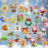 26 Pcs Christmas Diamond Painting Keychains Diamond Art Ornaments Key Chain 5D Resin DIY Diamond Painting Key Ring Rhinestone Pendant Ornament Junkin