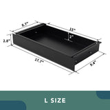 FLEXISPOT Under Desk Pull-Out Drawer Standing Desk Storage Organizer, Sliding Security Workstation Drawers (L, Black) FLEXISPOT