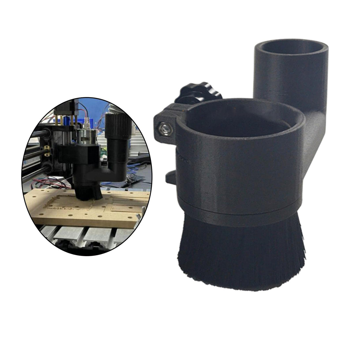 Menolana 52mm /65mm /80mm Spindle Brush Dust Shoe Sturdy Easy to Assemble Durable CNC Engraving Machine Spindle Dust Shoe Cover for Engraving Menolana