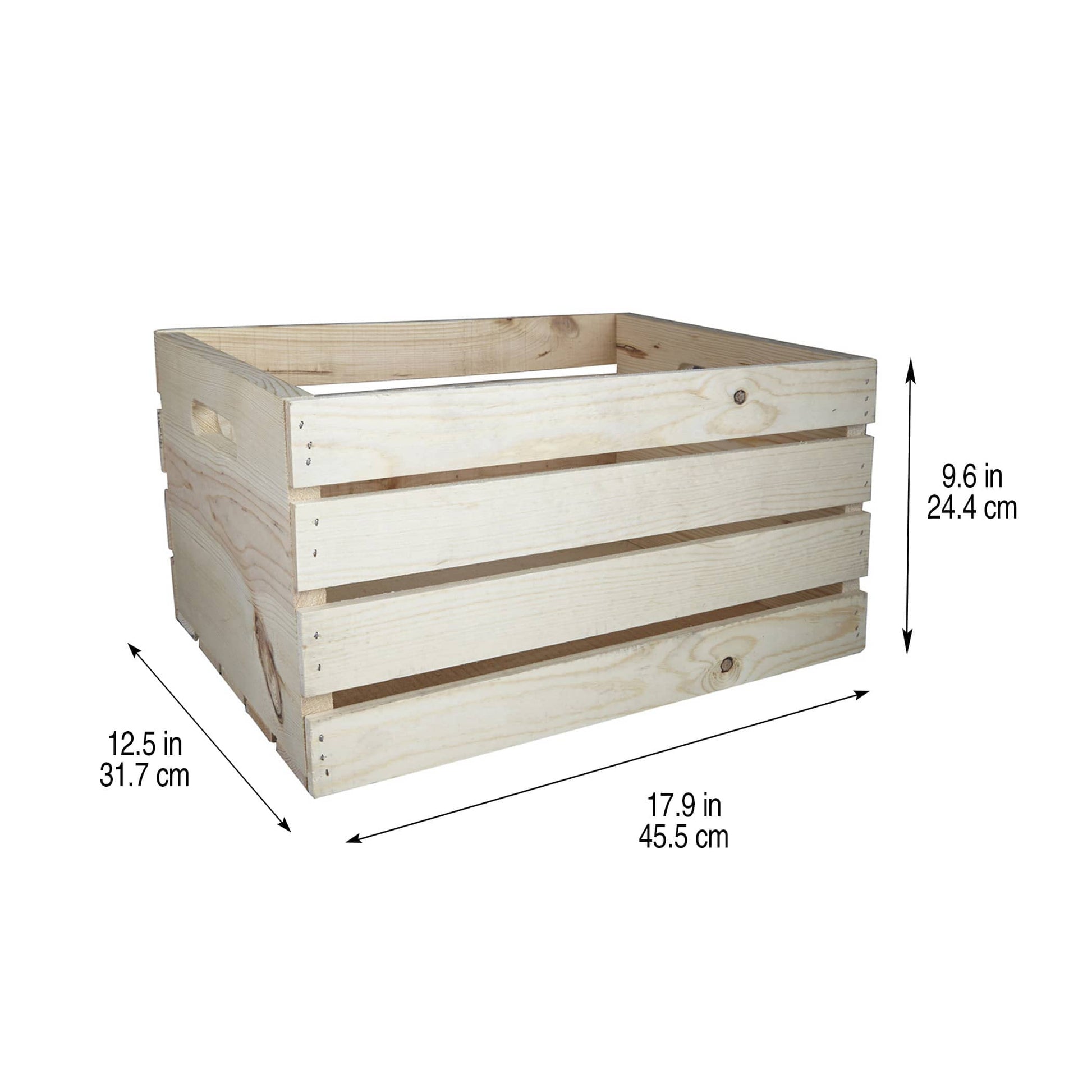 Large Wooden Crates by Make Market - Unfinished Wood Crate for Storage, Decorative Display, Arts & Crafts, Made of 100% Wood - Bulk 12 Pack - WoodArtSupply