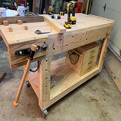 uyoyous 7" Front Vise Woodworking Bench Vise Cast Iron Front Screw Vise Woodworking Front Vise Wood Vise uyoyous