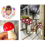 ccHuDE 12 Pcs Unfinished Wooden Mushrooms Unpainted Wood Mushrooms Small Paintable Mushrooms Mini Mushroom Figurines Craft Mushrooms Ornaments ccHuDE