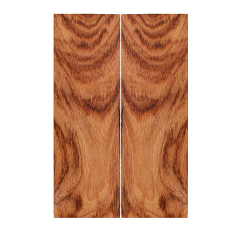 IECAP LLC Bookmatched Natural Wood Knife Scales (Brown Hardwood) - Exotic Wood Knife Handle Scales - Knife Makers Material - 3/8 x 1 9/16 x 4 3/4 IECAP LLC