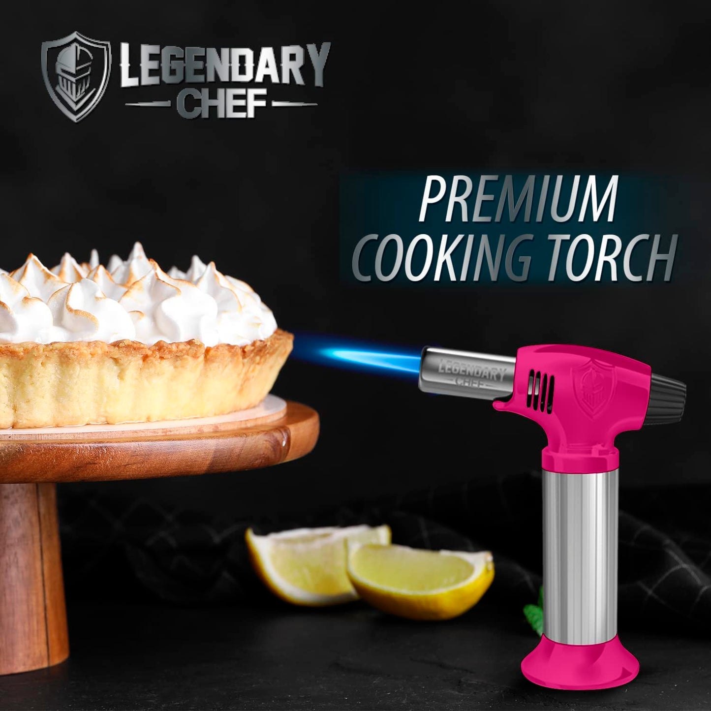 Culinary Cooking Torch - Kitchen Food Torch for Creme Brulee, Baking, Desserts and Searing- Butane Torch Lighter, Blow Torch for Cooking with Lock