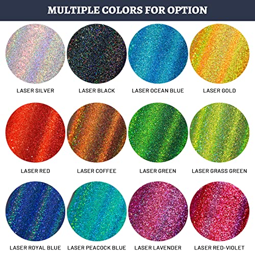 LEOBRO Glitter, Holographic Ultra Fine Glitter, 180G/6.35OZ Silver Glitter, Glitter Powder for Resin, 1/128" Metallic Iridescent Christmas Glitter LEOBRO