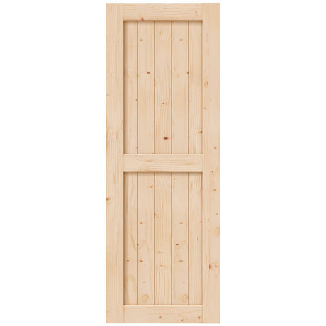 EaseLife 32in x 84in Sliding Barn Wood Door,Interior Doors,DIY Assemblely,Solid Natural Spruce Panelled Slab,Easy Install,Apply to Rooms & Storage EaseLife